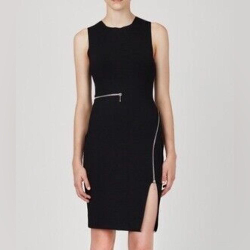 Alexander Wang Shift Dress with Silver Zippers RED - Picture 6 of 8